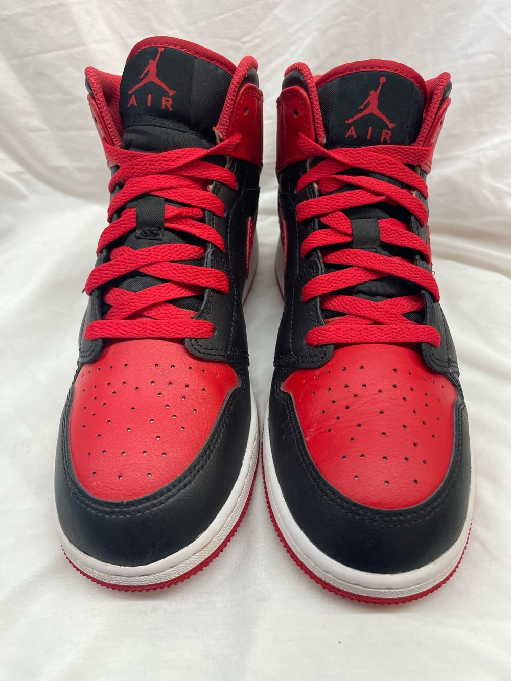 Air Jordan 1 alternate bred Retro High-Top Sneakers in Black and Red 7y